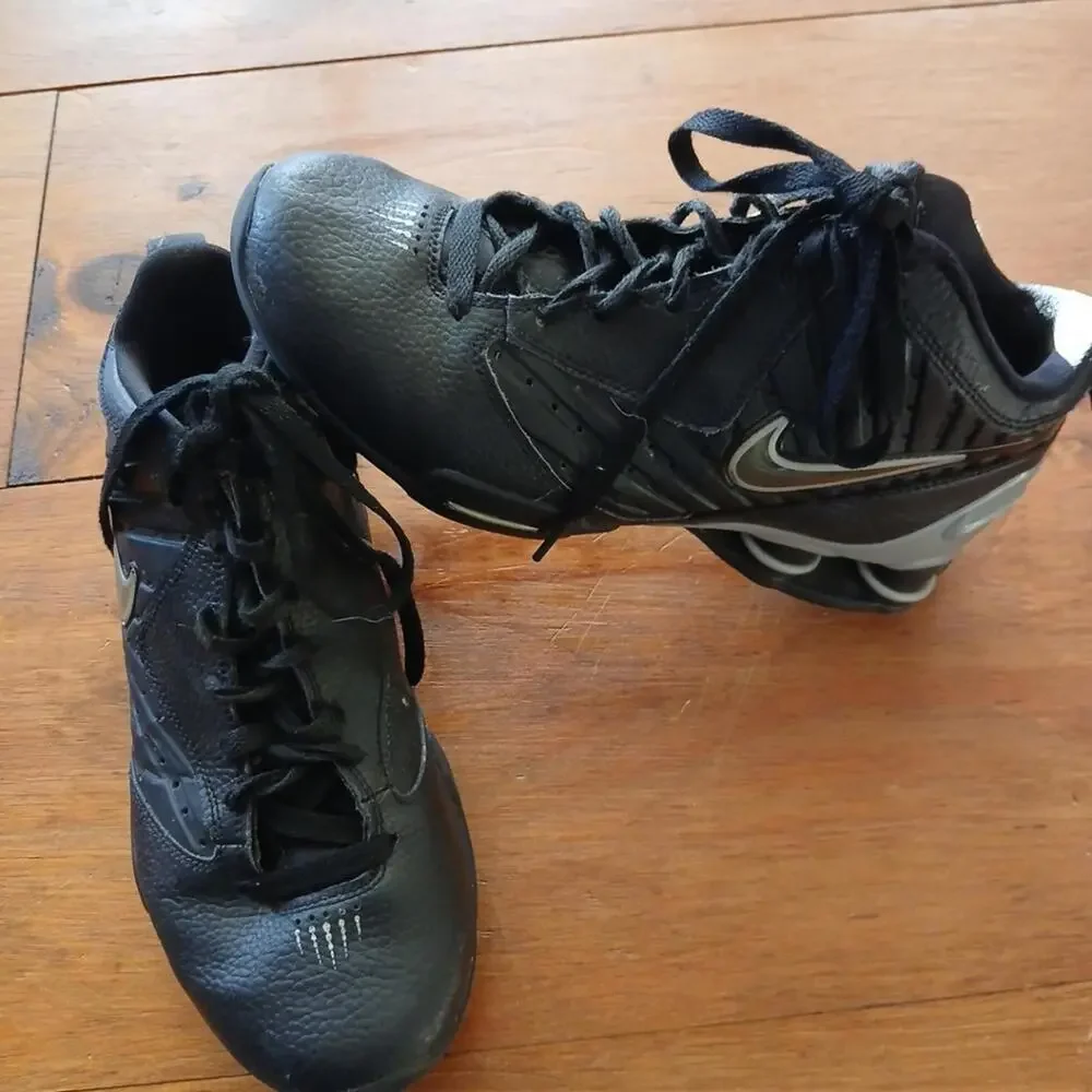 Nike Air Shox Black Silver Basketball Shoes Youth Size 6.5Y 415252-001